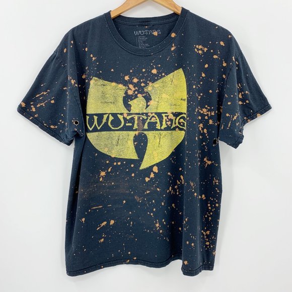 Wu-Tang Other - Wu-Tang Clan Bleach Splatter Black Graphic T Shirt